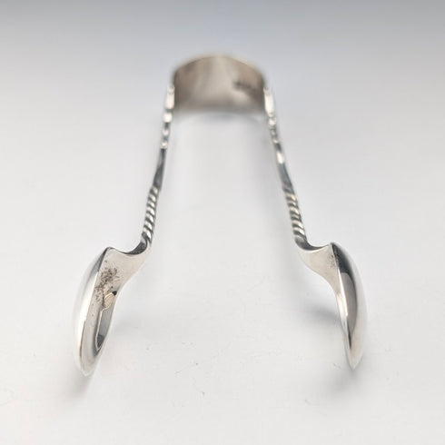 1902 British antique sterling silver sugar tongs 22g Charles Boyton